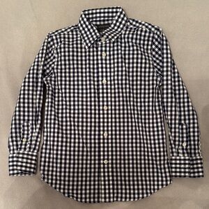 Crewcuts Navy and White Gingham Shirt